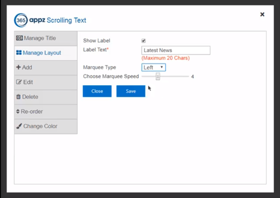 screenshot of 365Appz
