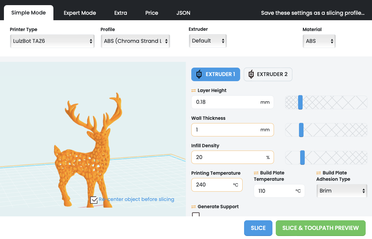 screenshot of 3DPrinterOS
