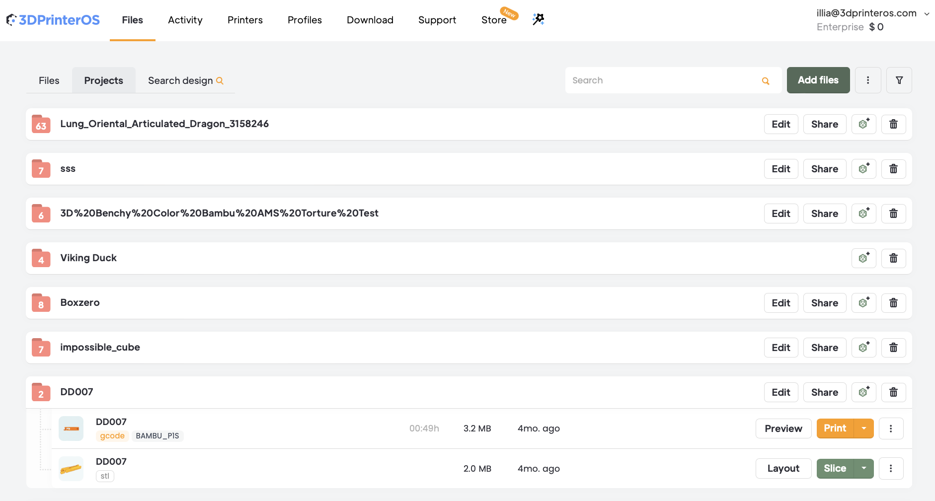 screenshot of 3DPrinterOS
