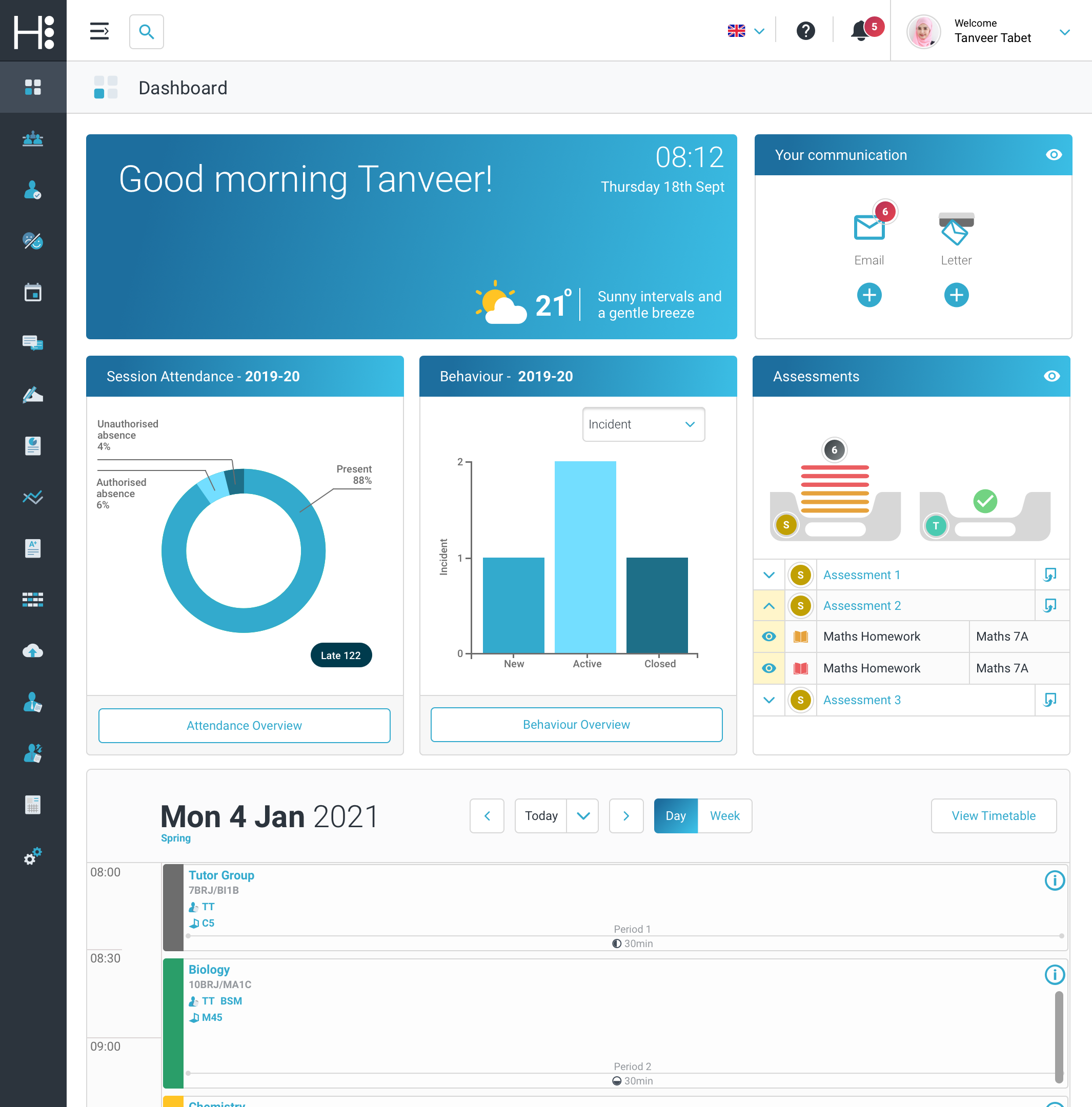 screenshot of 3sysACADEMIC