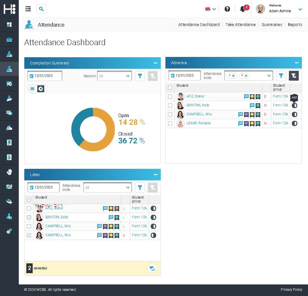 screenshot of 3sysACADEMIC