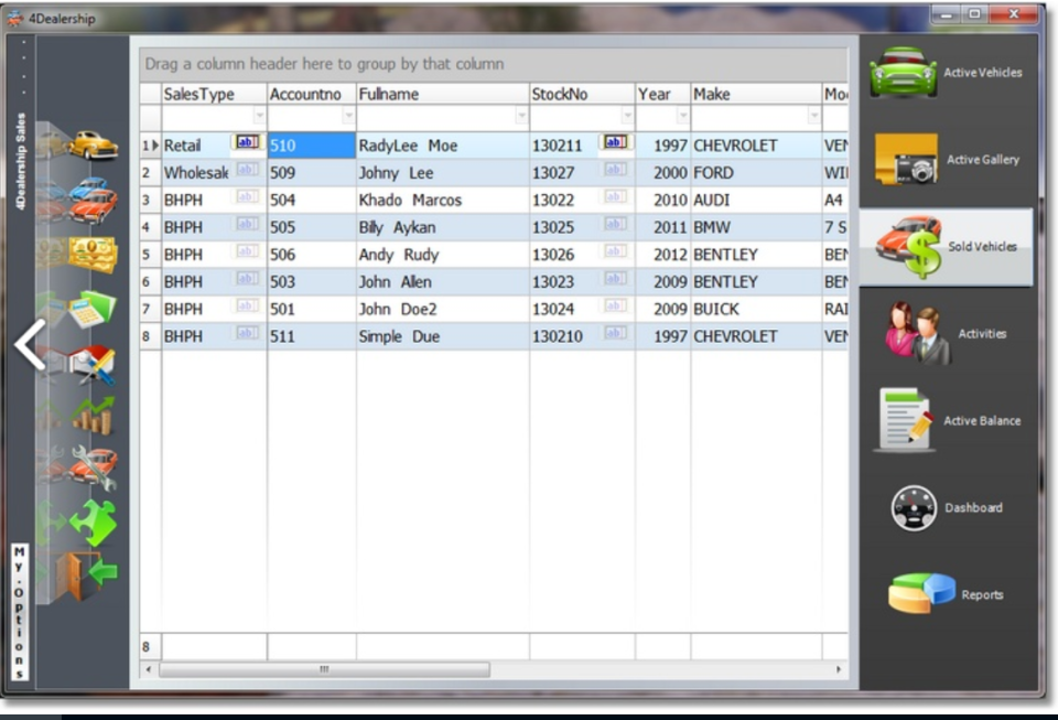 screenshot of 4Dealership