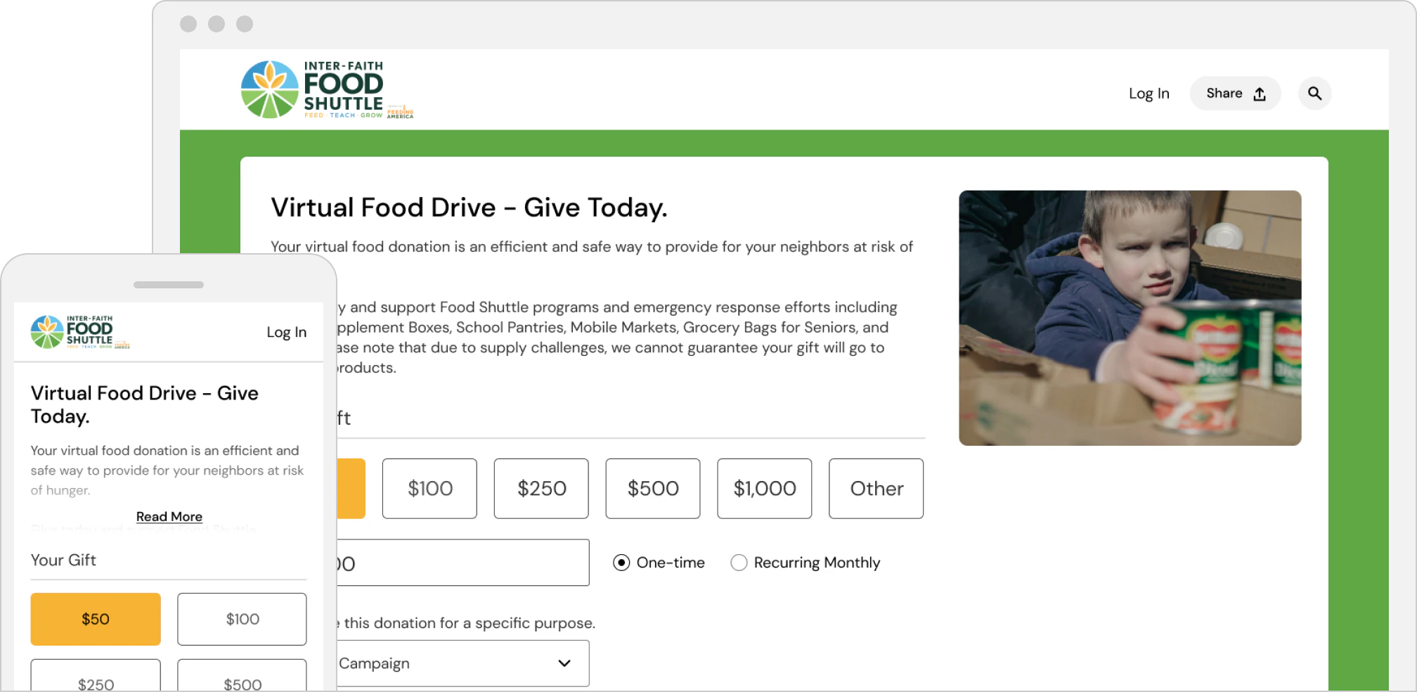 screenshot of 4aGoodCause