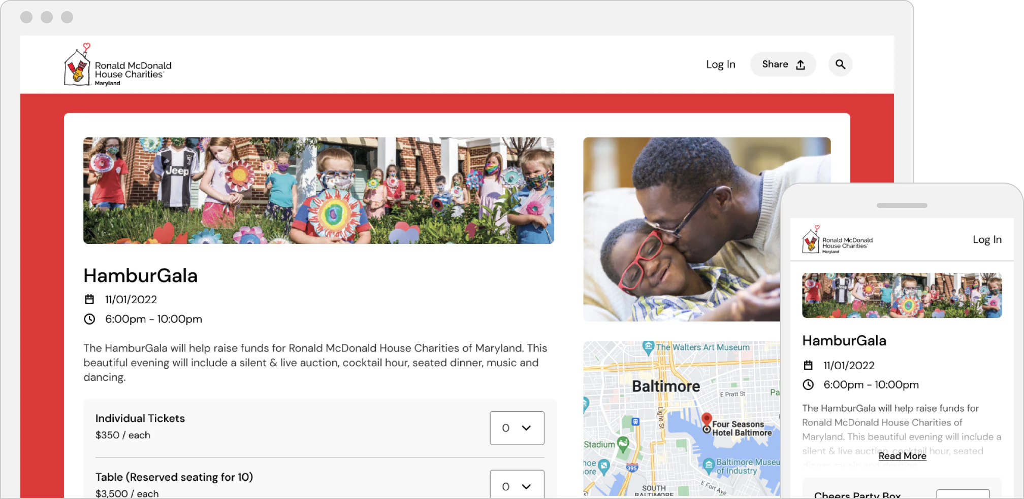 screenshot of 4aGoodCause