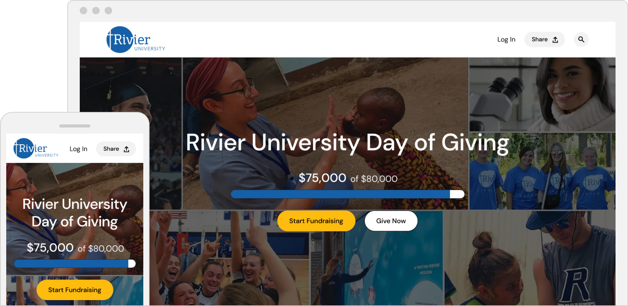 screenshot of 4aGoodCause