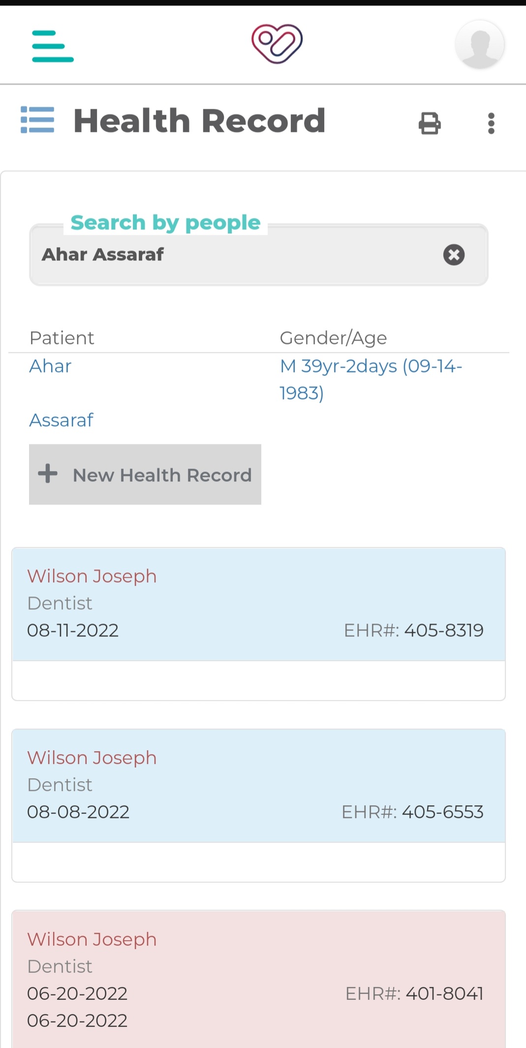 screenshot of 75health