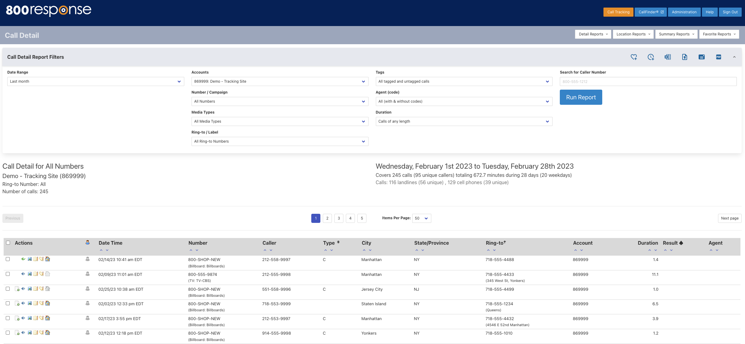 screenshot of 800response