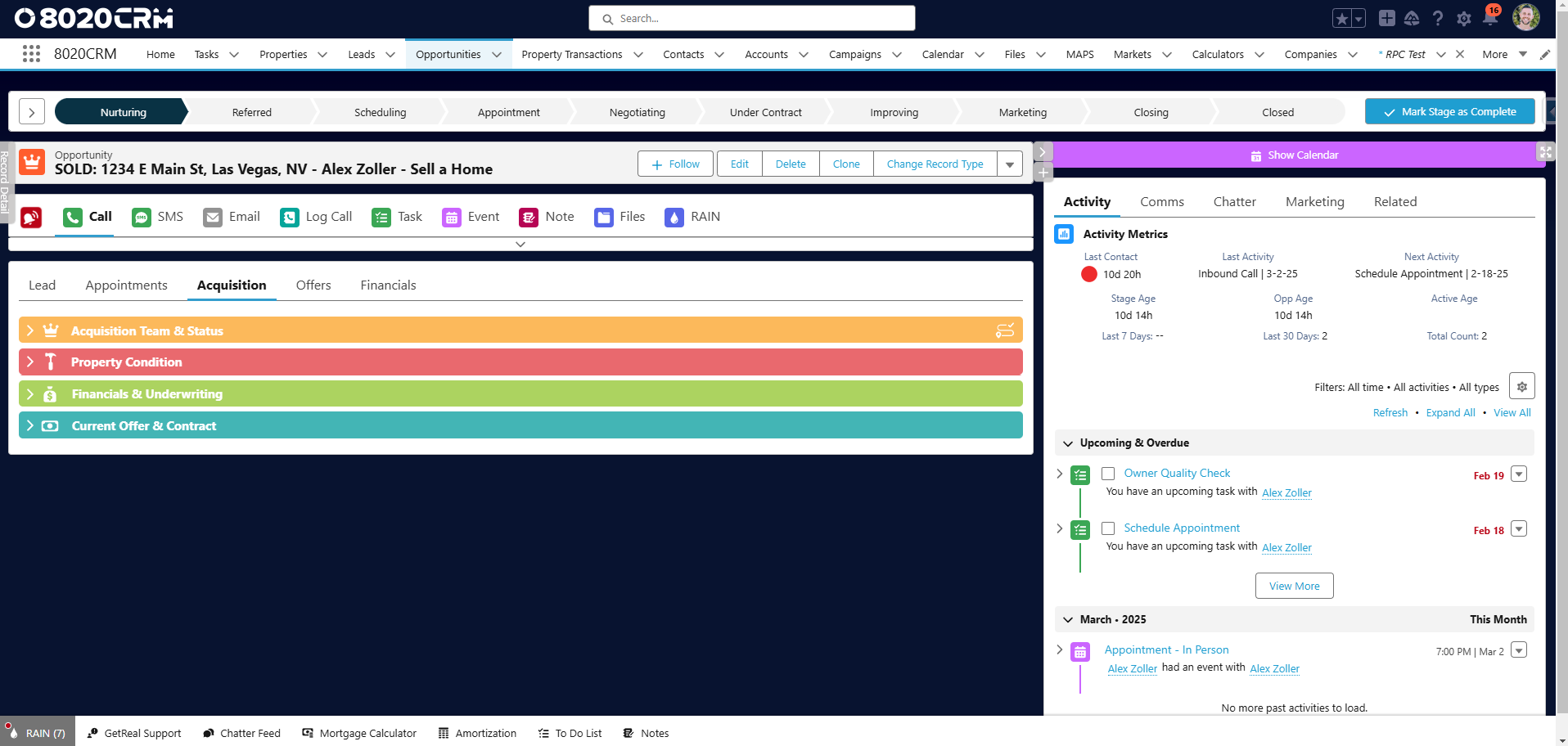 screenshot of 8020CRM