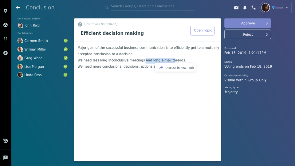 screenshot of 9mCollab