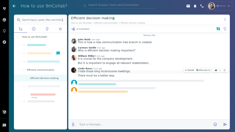 screenshot of 9mCollab