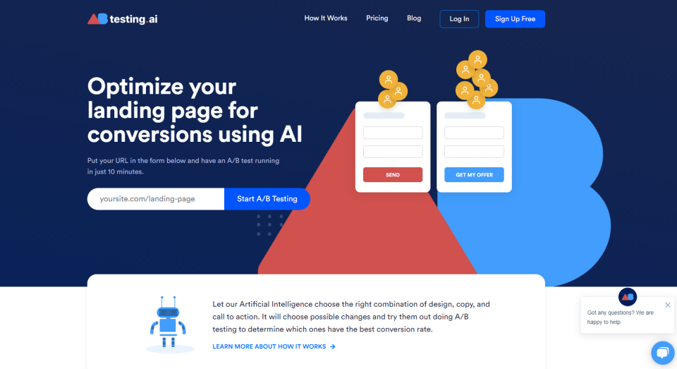 screenshot of ABtesting.ai