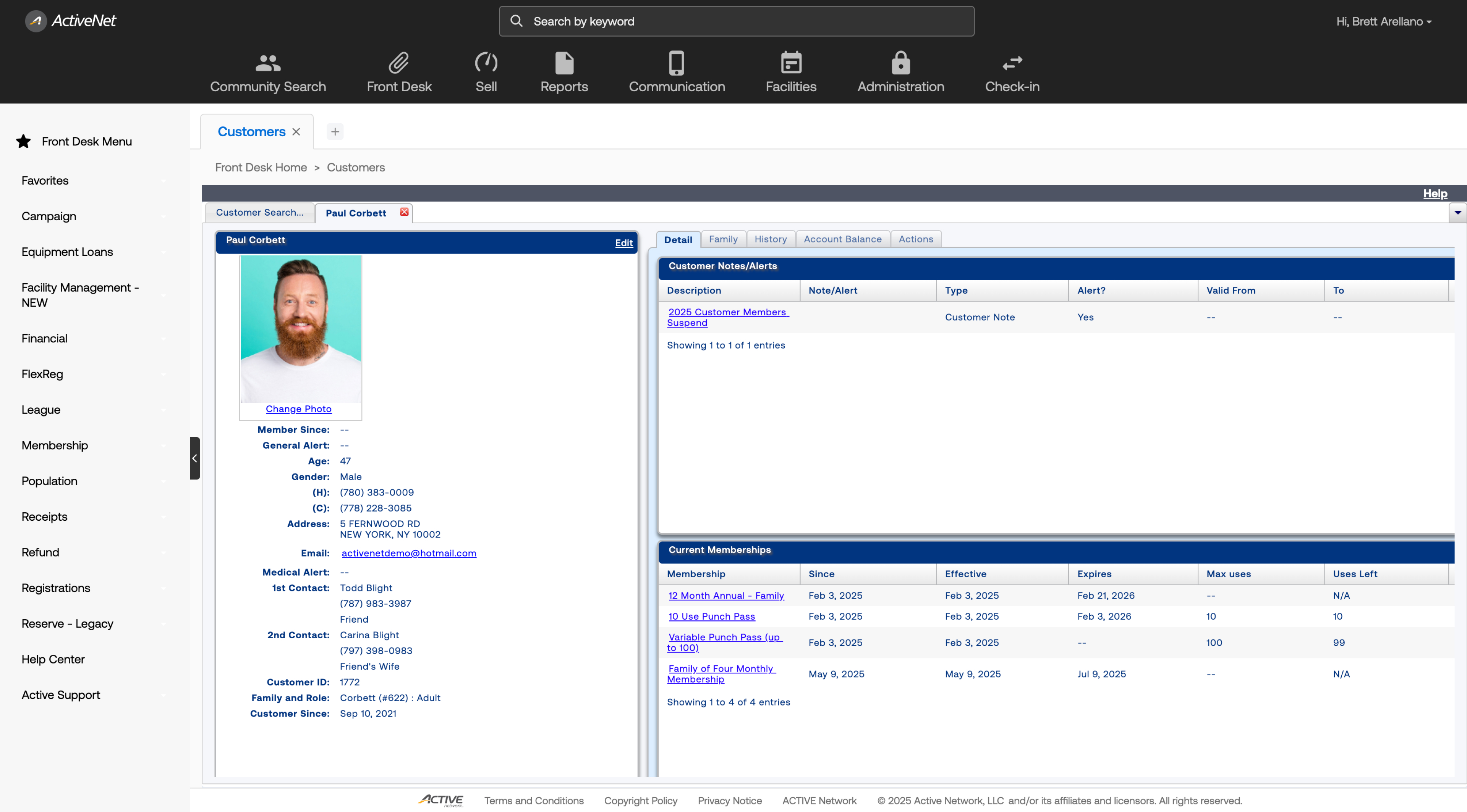 screenshot of ACTIVENet