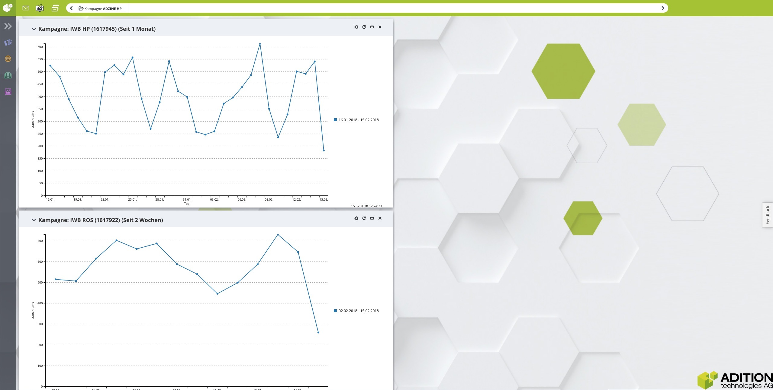 screenshot of ADITION