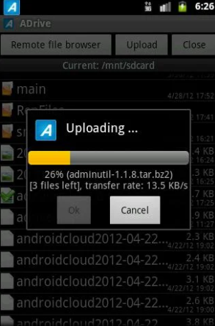 screenshot of ADrive