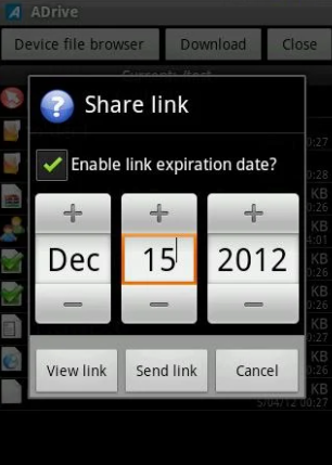 screenshot of ADrive