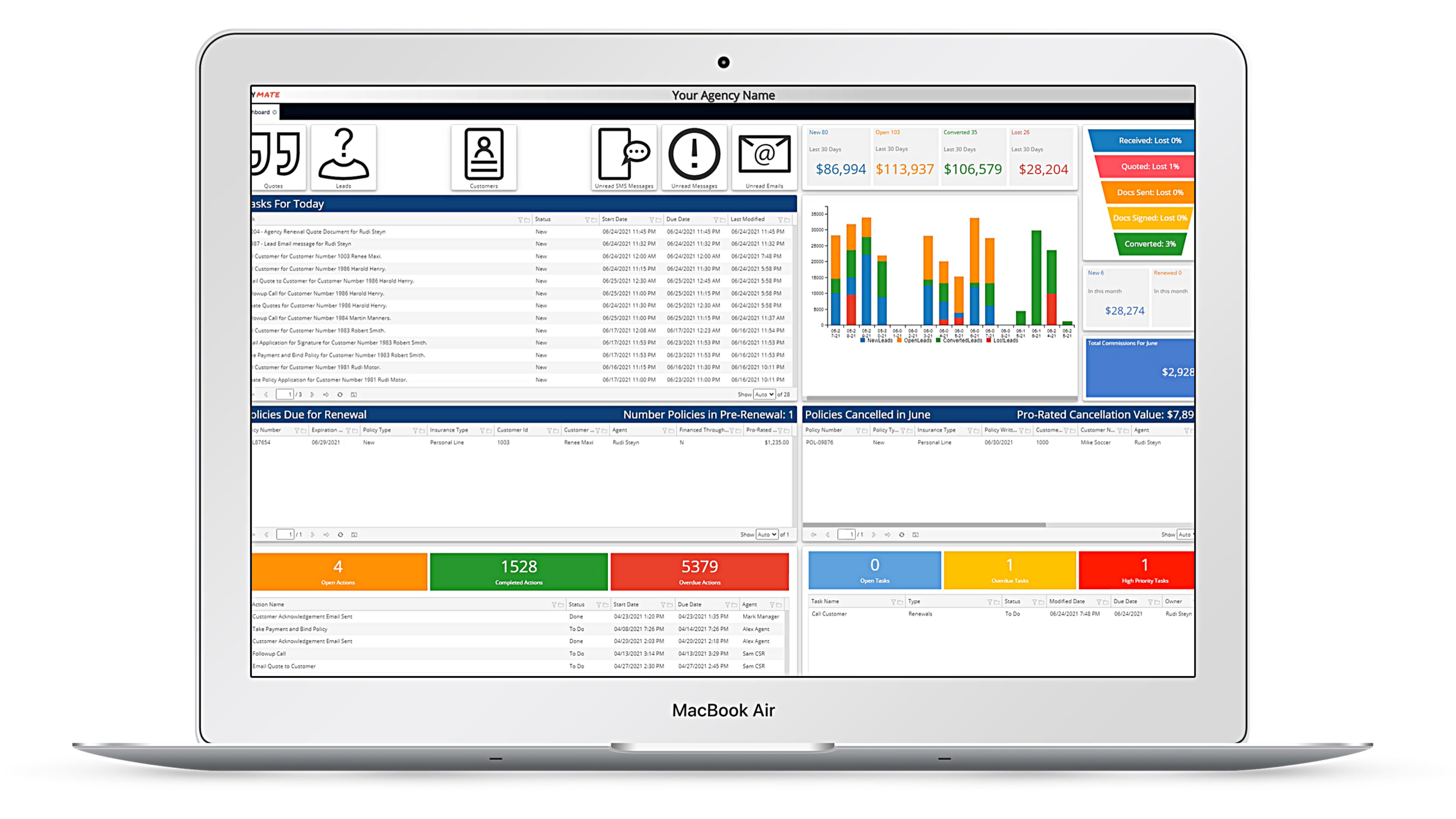 screenshot of AGENCYMATE