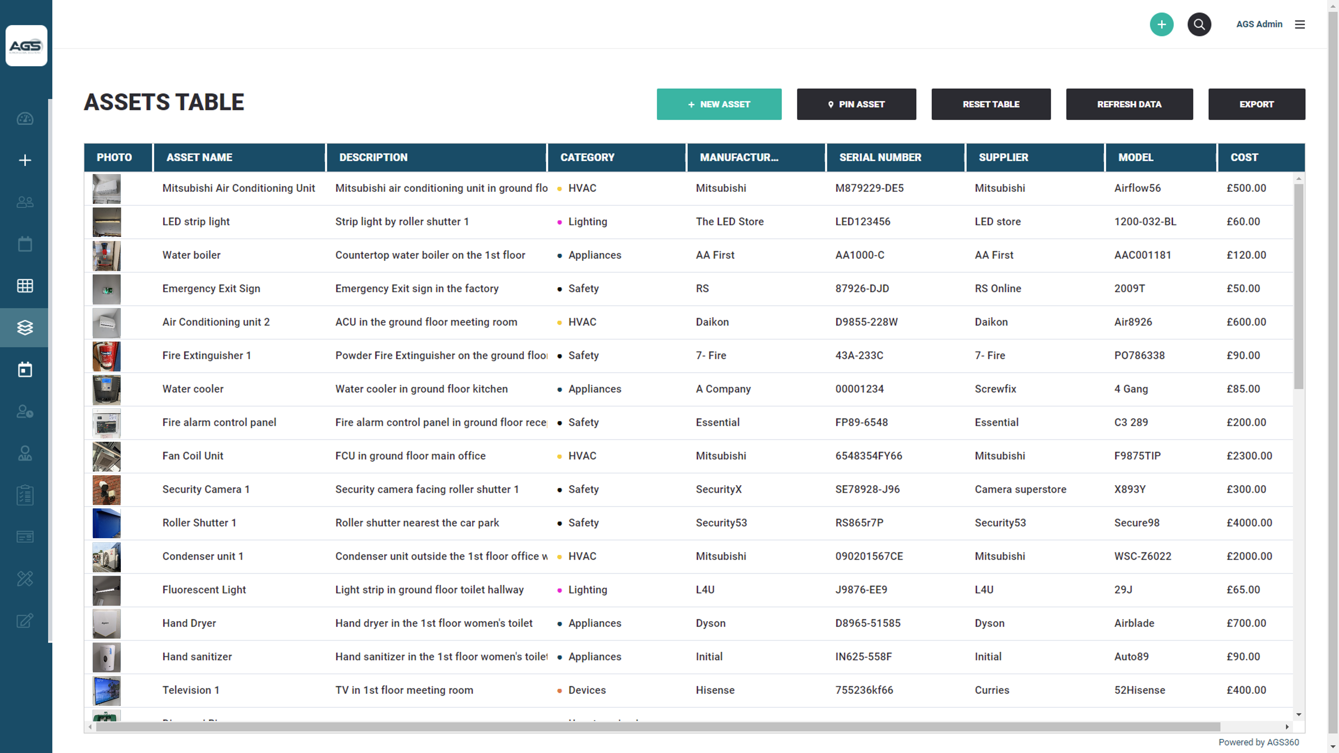 screenshot of AGS360