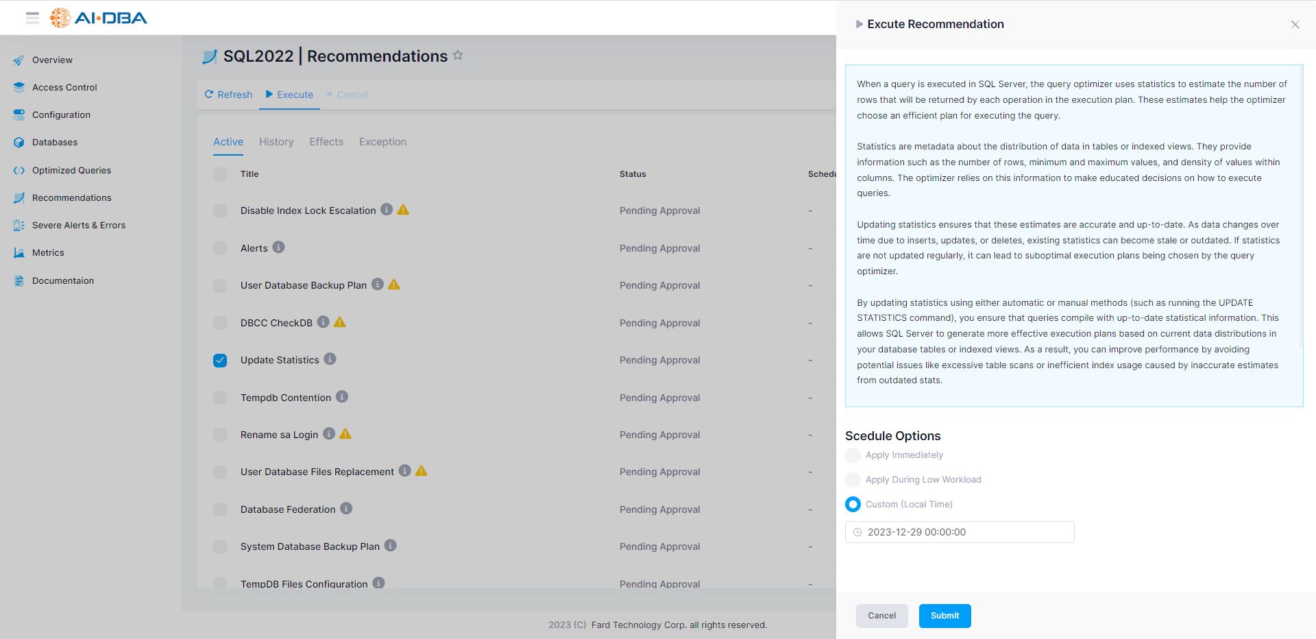 screenshot of AI-DBA