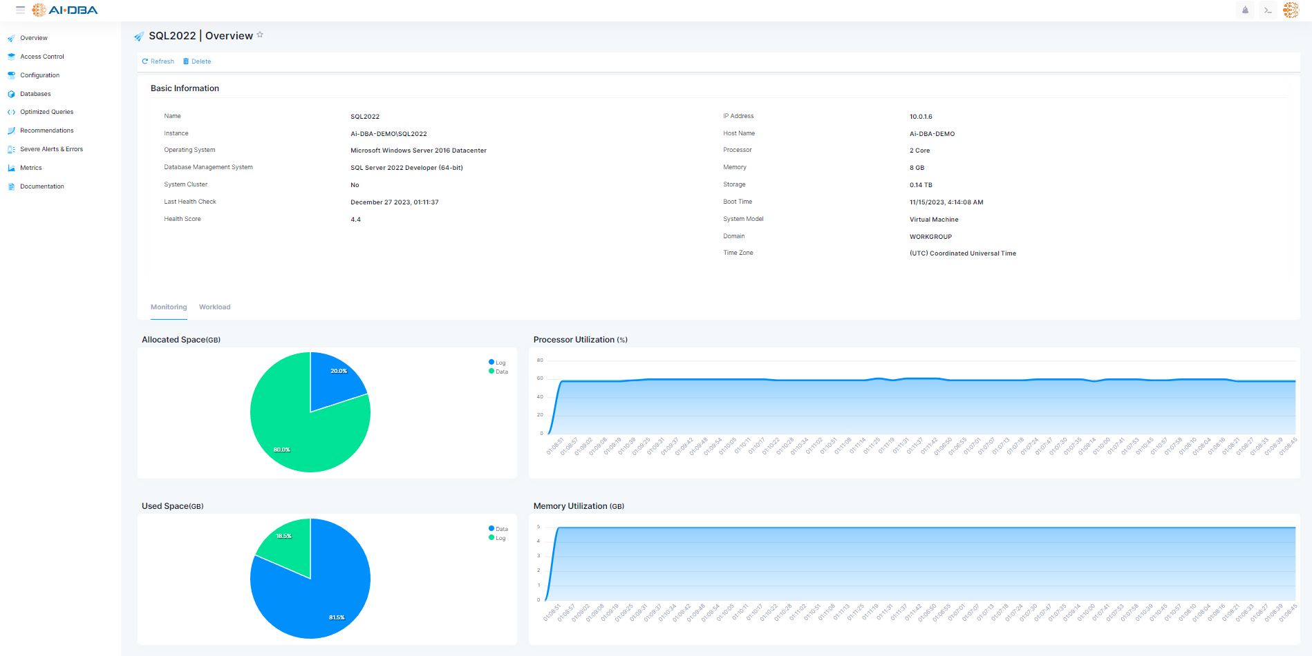 screenshot of AI-DBA