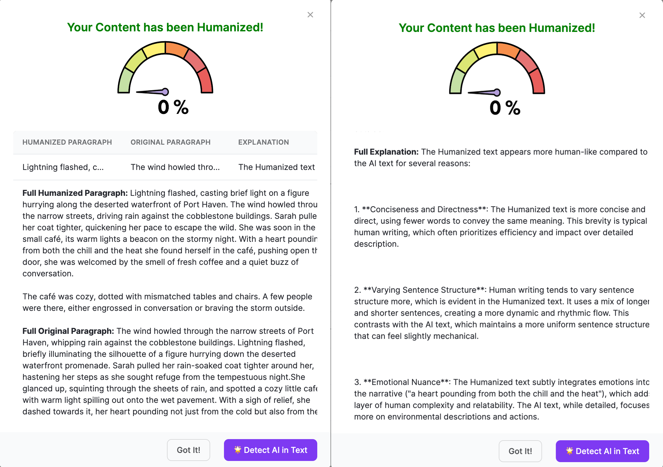 screenshot of AIDetectPlus
