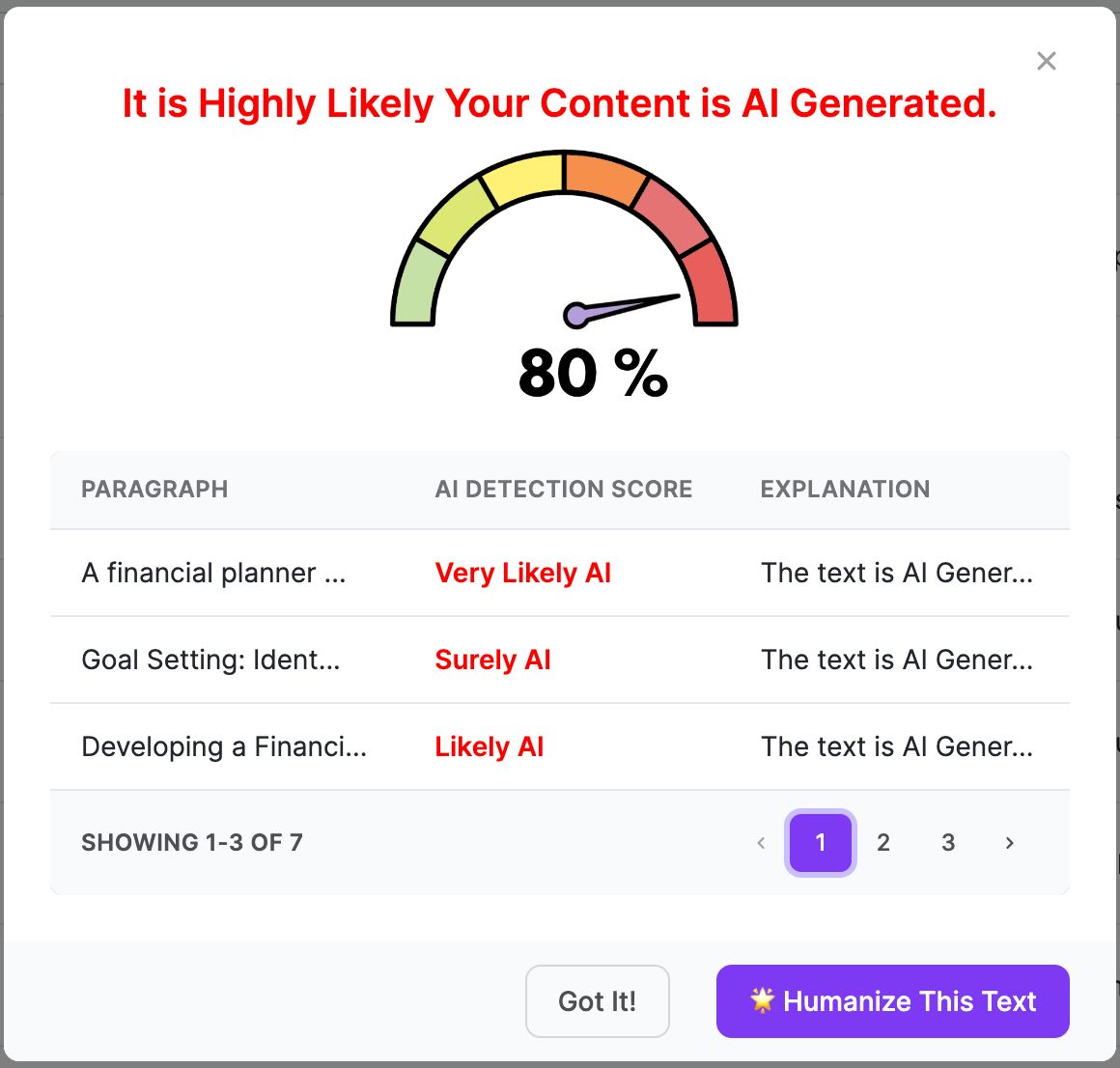 screenshot of AIDetectPlus