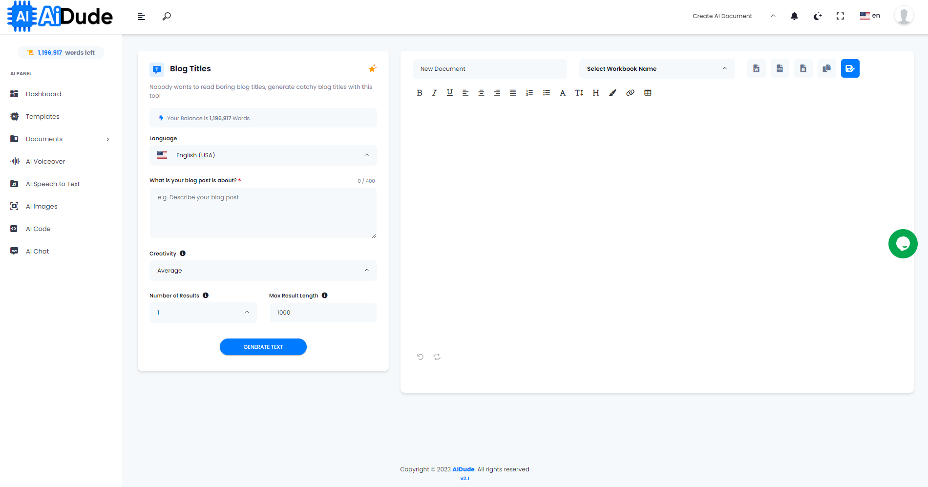 screenshot of AIDude