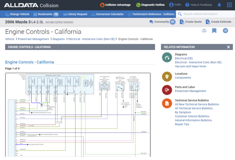 screenshot of ALLDATA