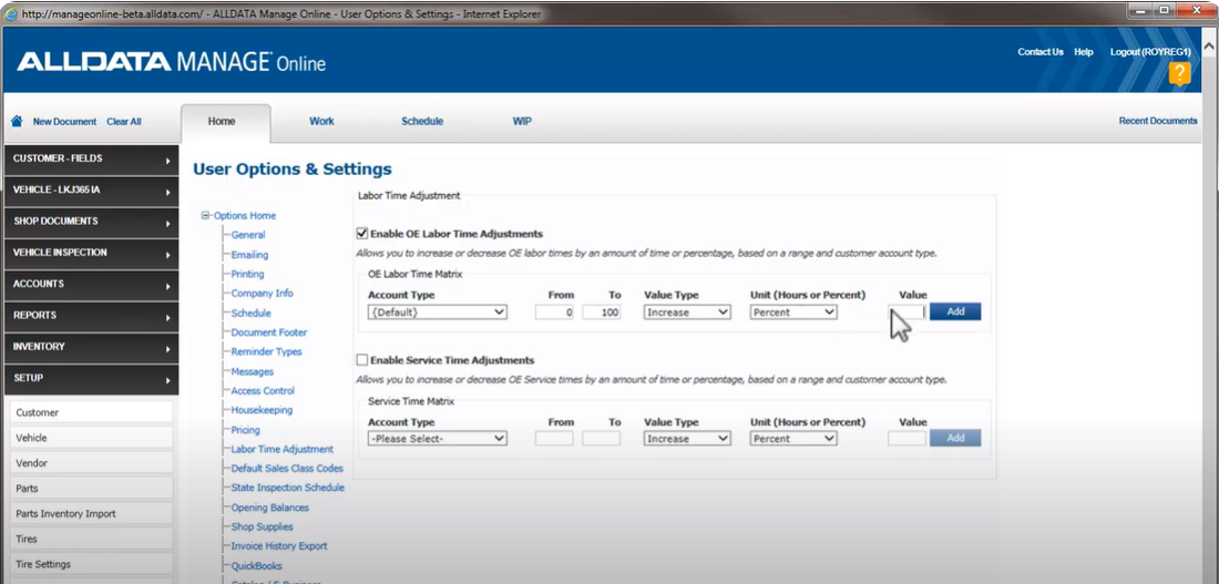 screenshot of ALLDATA