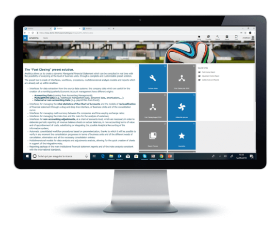 screenshot of ANALITICA