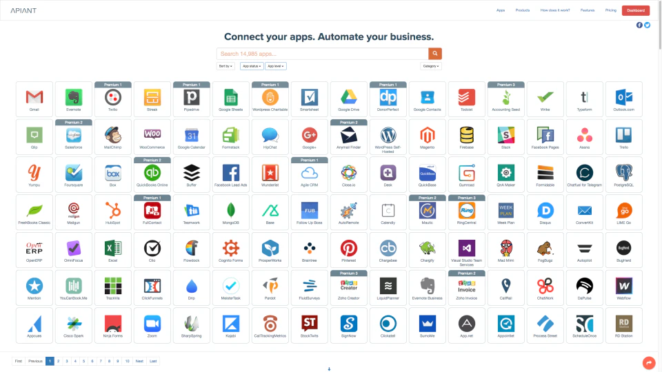 screenshot of APIANT