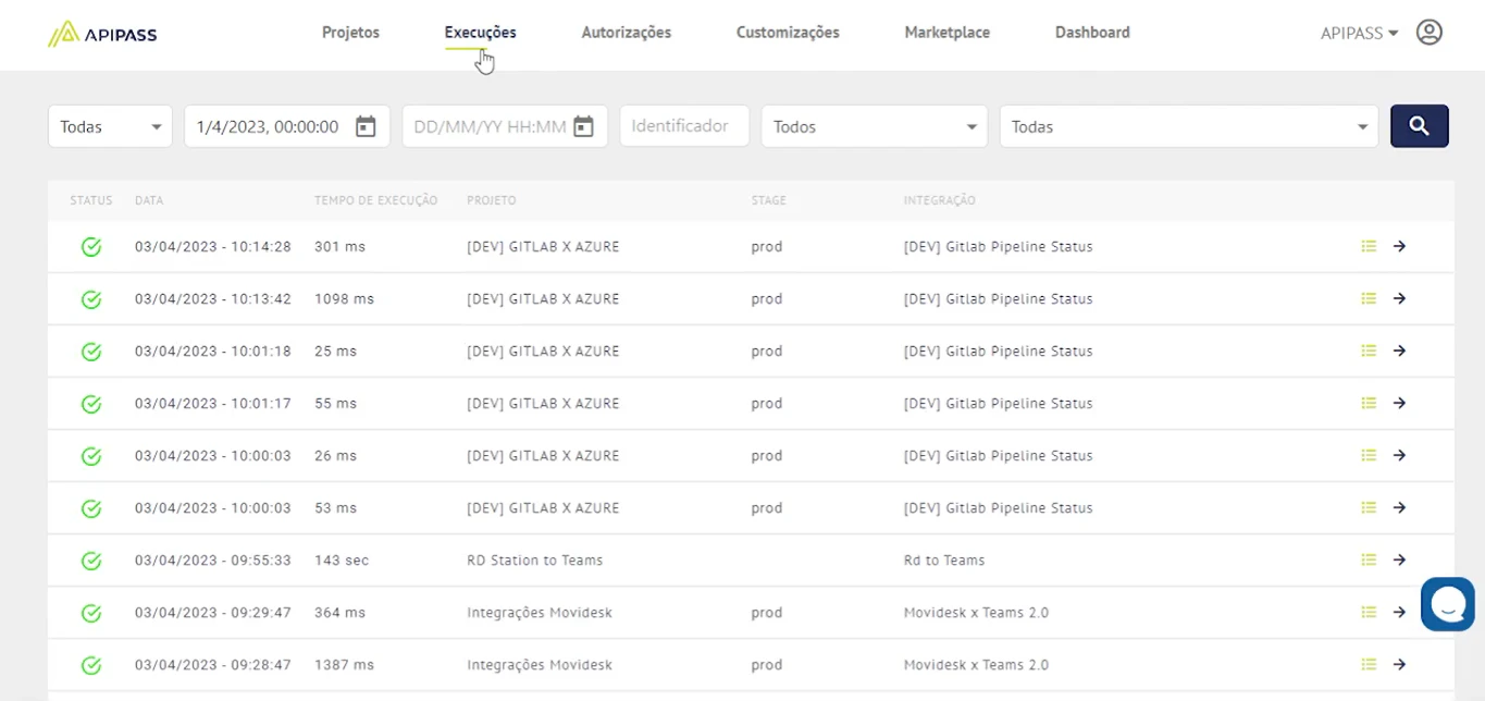 screenshot of APIPASS