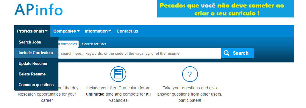 screenshot of APinfo