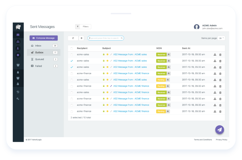 screenshot of AS2Gateway