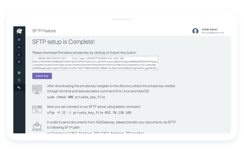 screenshot of AS2Gateway
