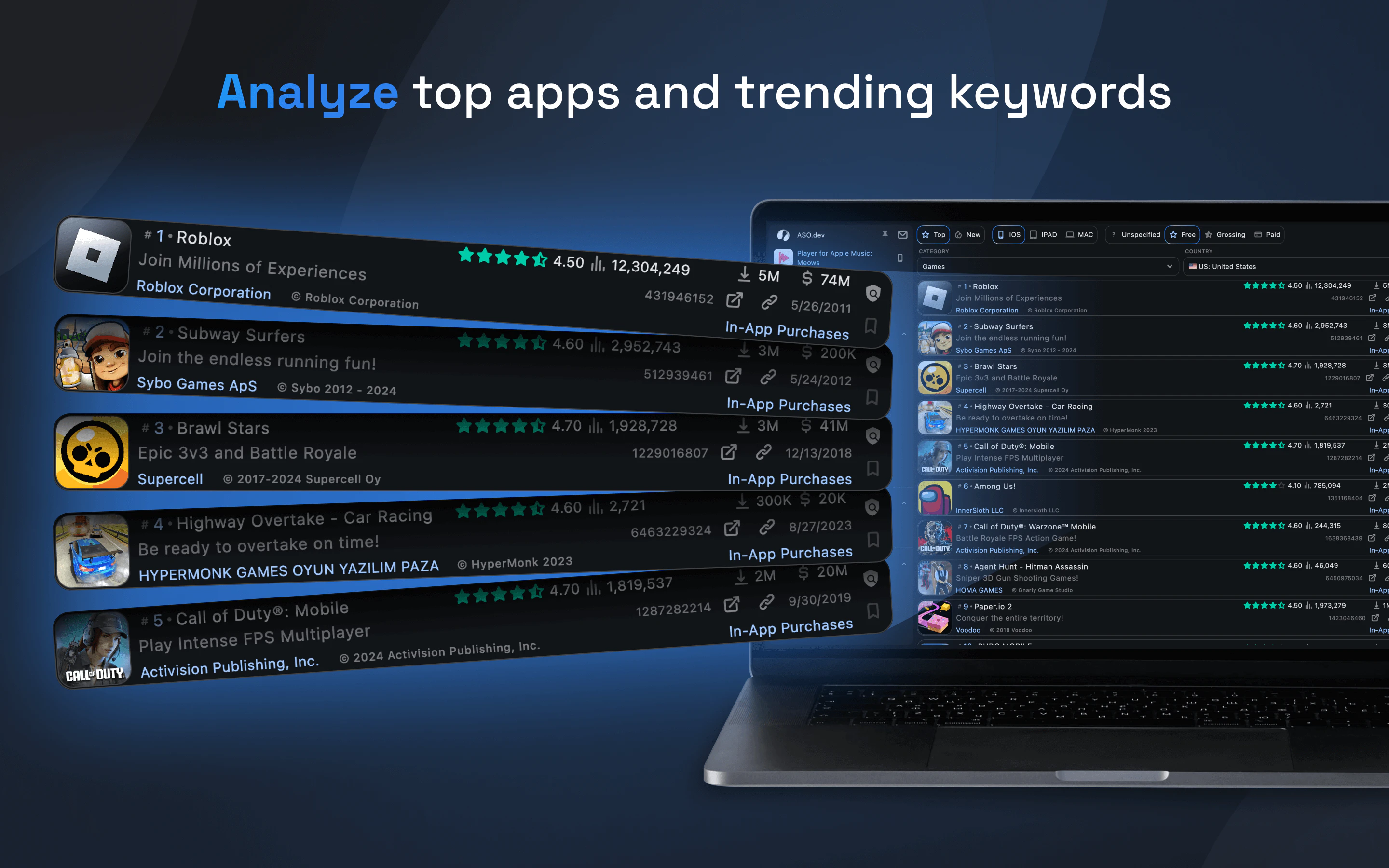 screenshot of ASO.dev