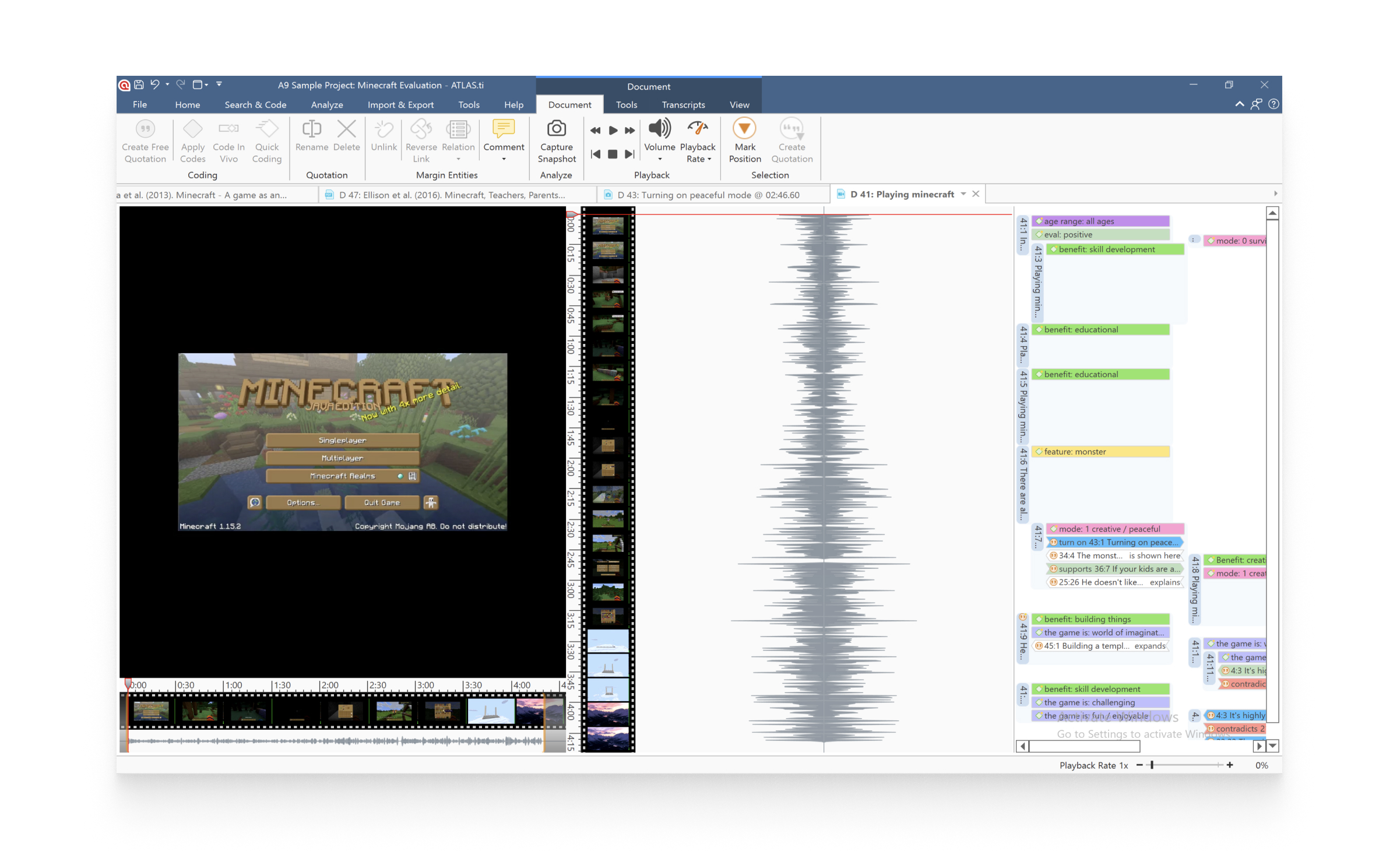 screenshot of ATLAS.ti