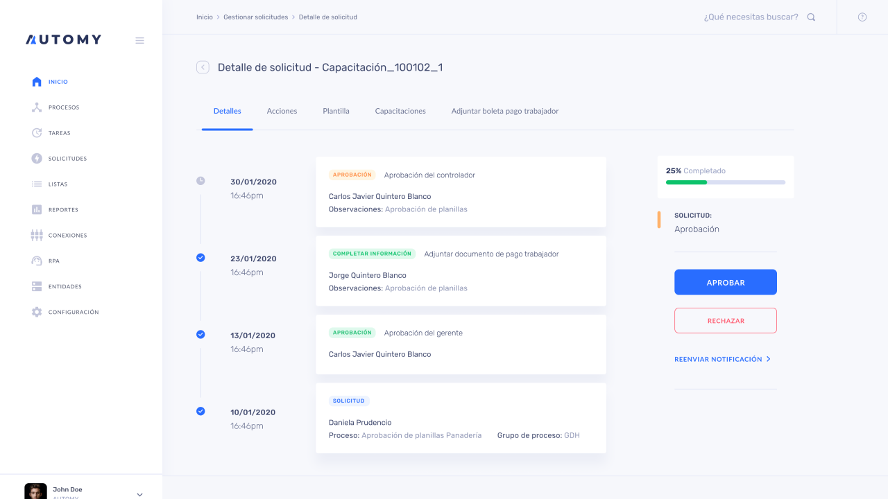screenshot of AUTOMY