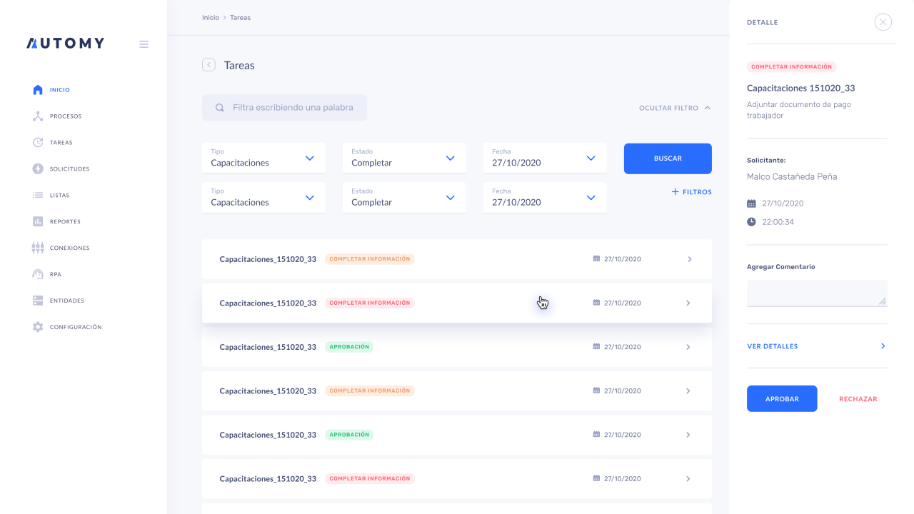 screenshot of AUTOMY