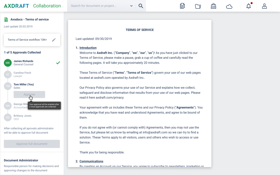 screenshot of AXDRAFT