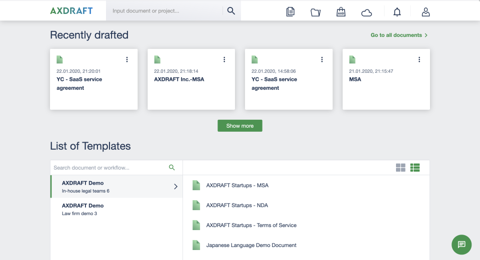 screenshot of AXDRAFT