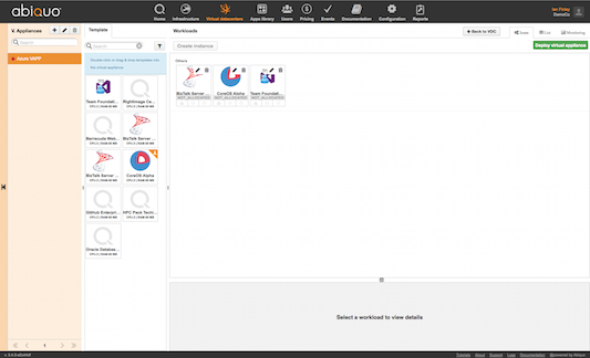 screenshot of Abiquo