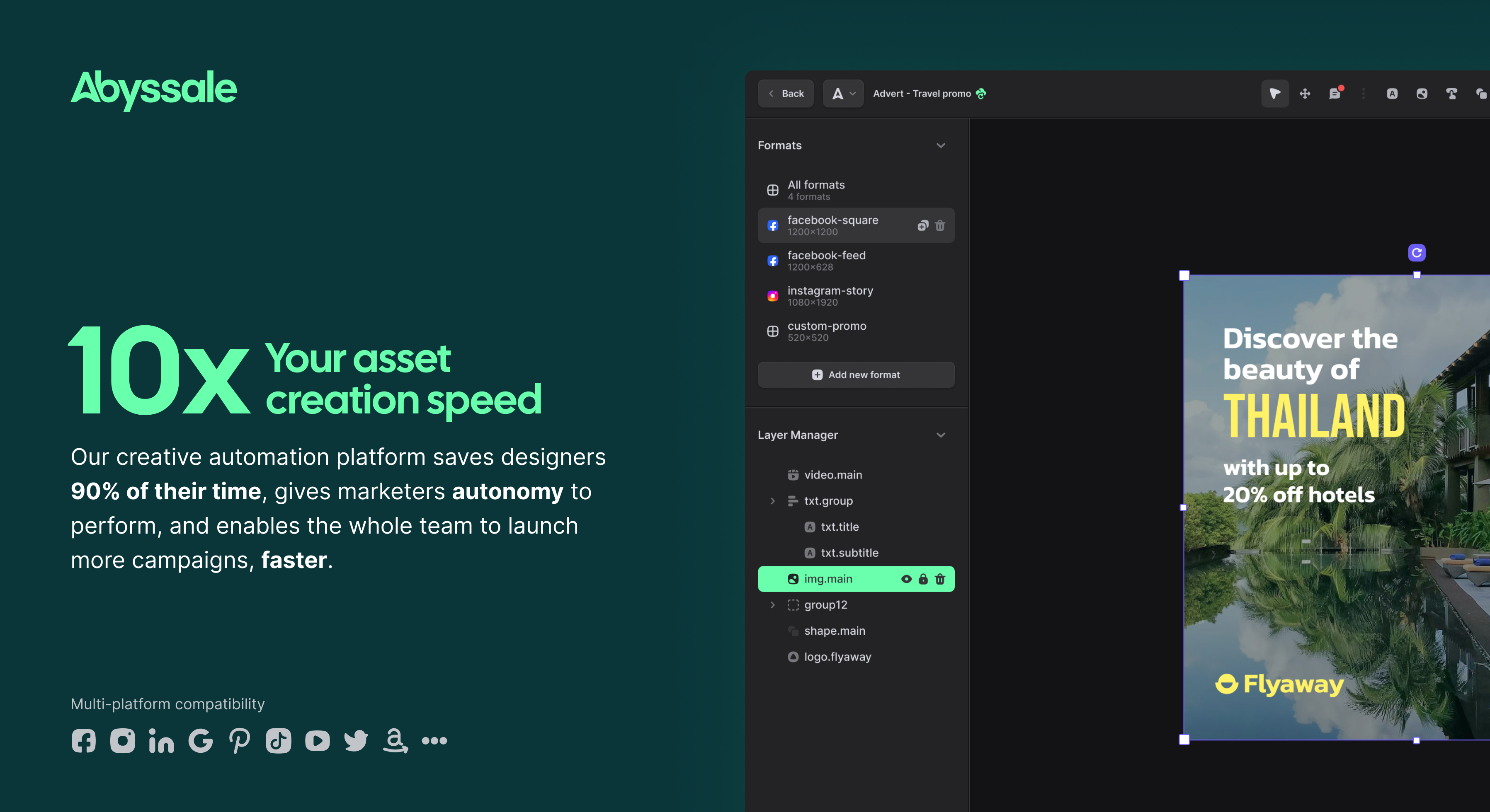 screenshot of Abyssale