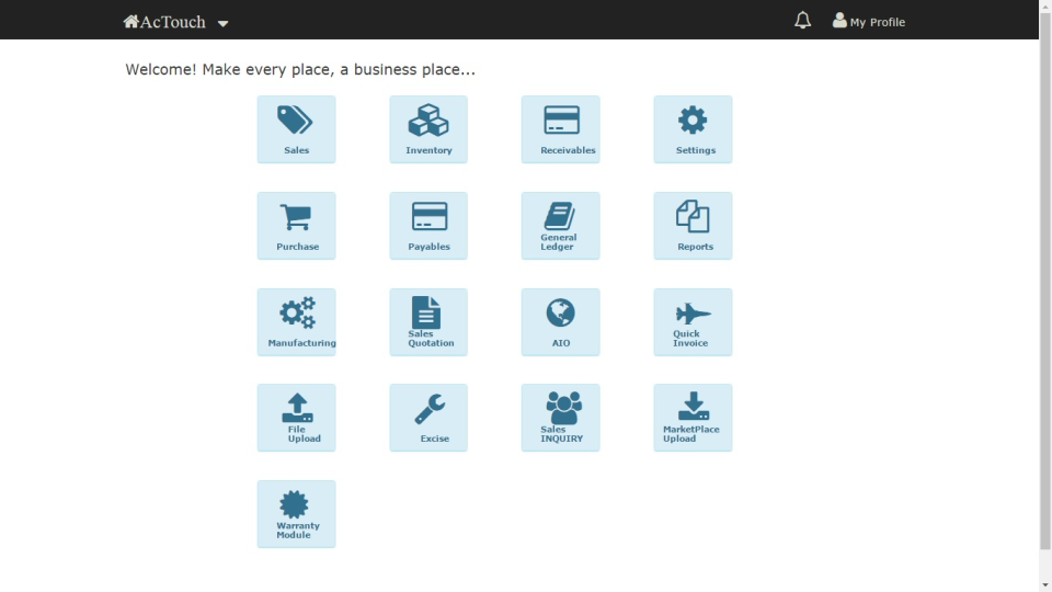 screenshot of AcTouch.com
