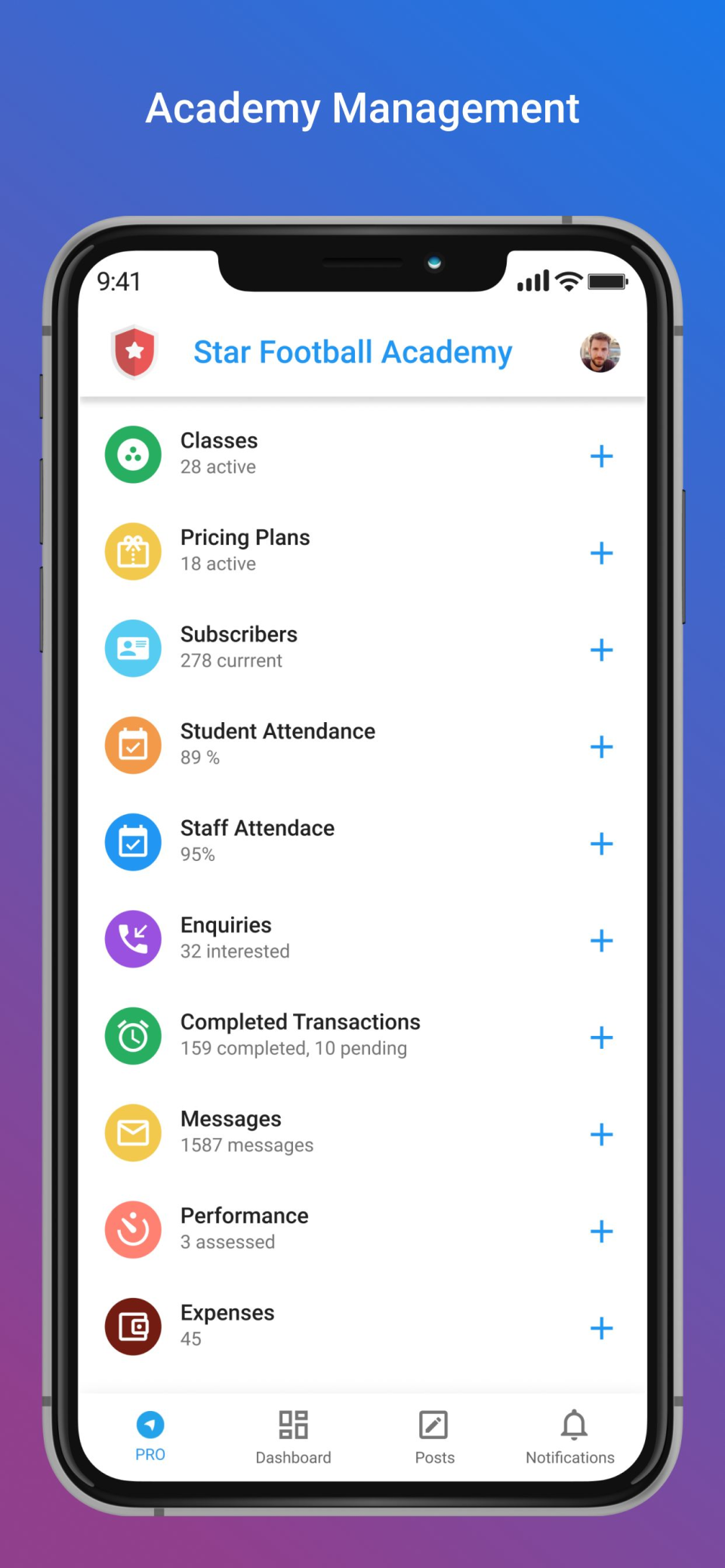 screenshot of AcademyPro