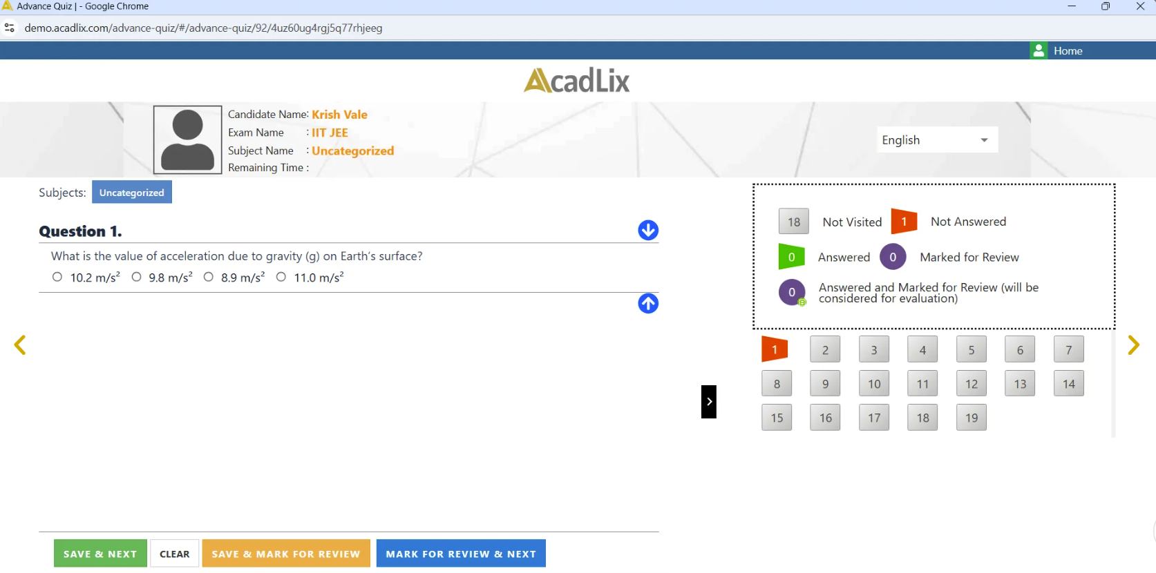 screenshot of Acadlix