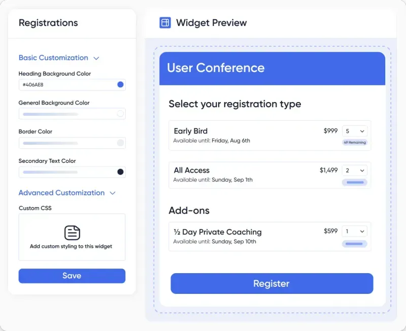 screenshot of Accelevents