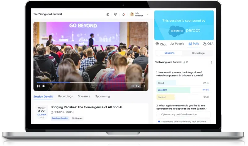 screenshot of Accelevents