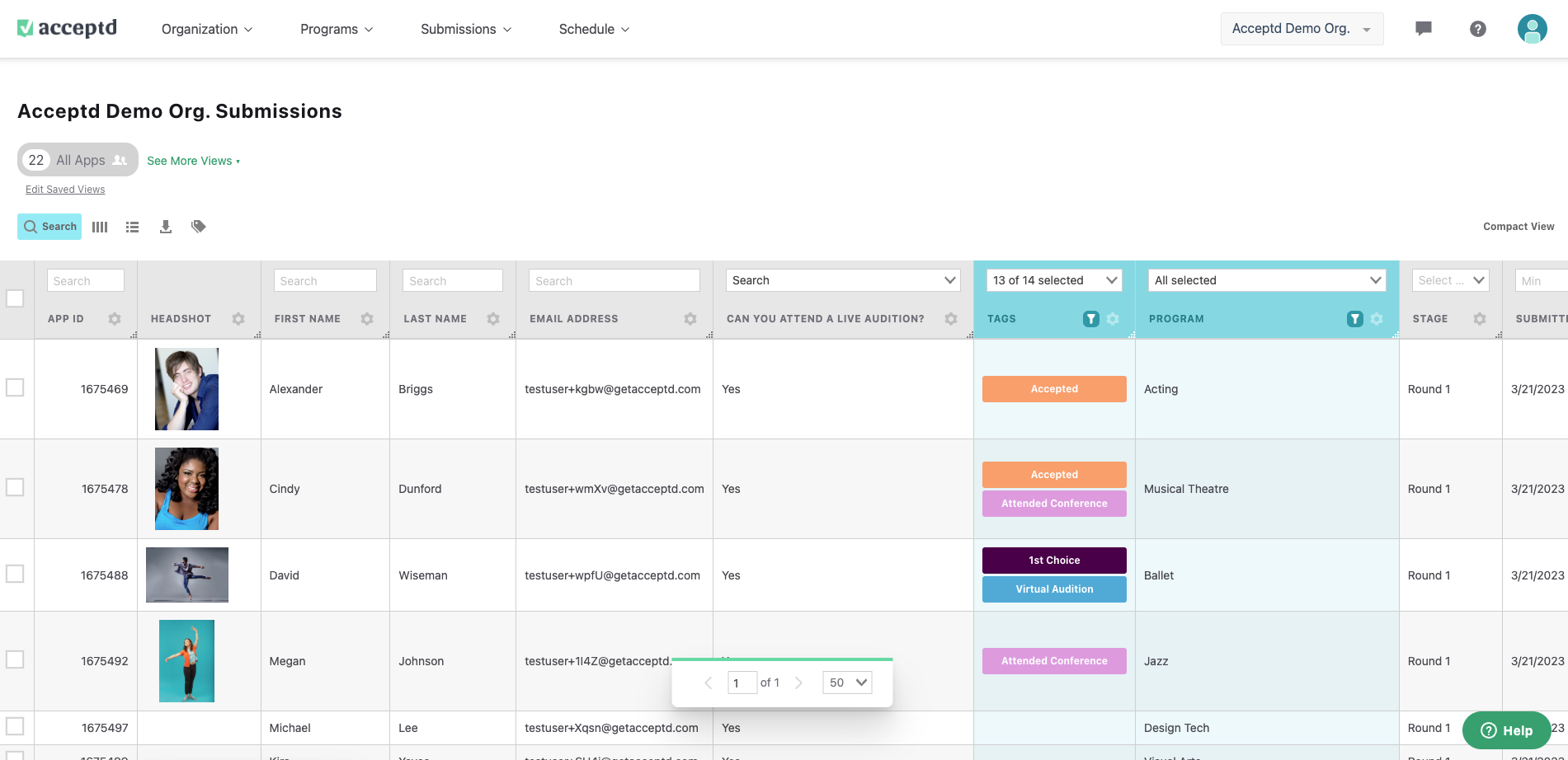 screenshot of Acceptd