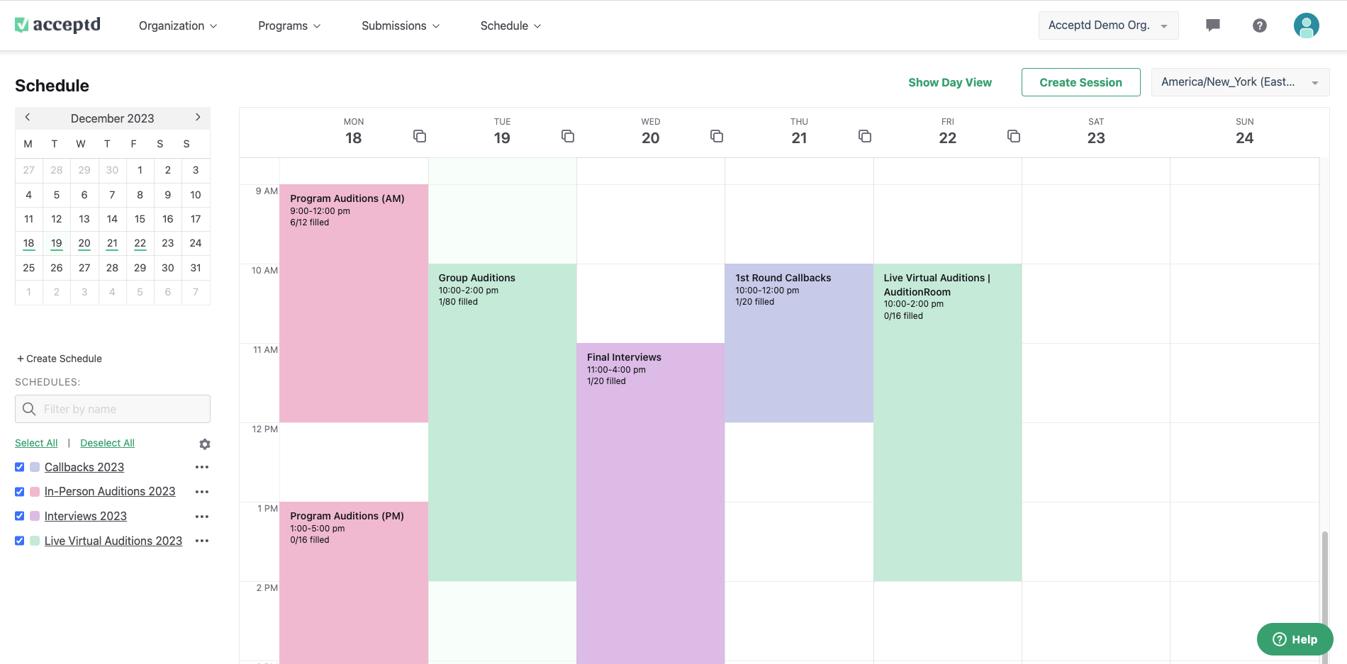 screenshot of Acceptd