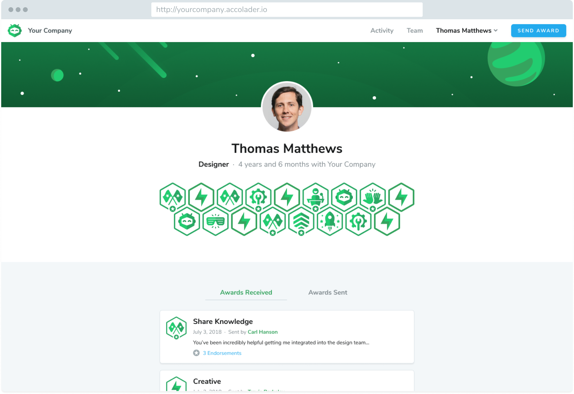 screenshot of Accolader